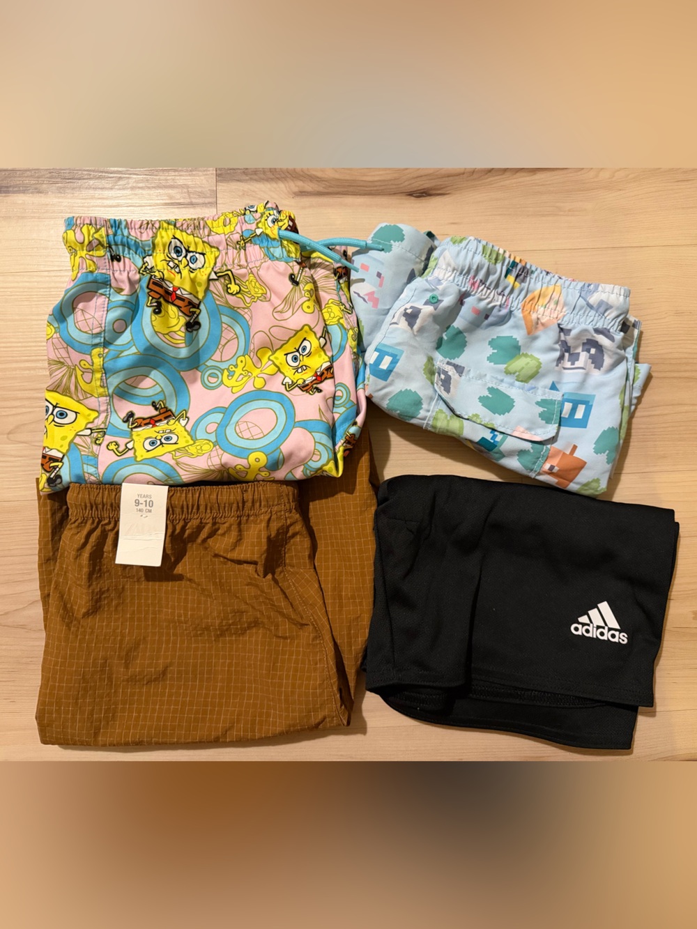 Boys’ Shorts Bundle – 4 Pairs | Adidas + Swim Shorts
